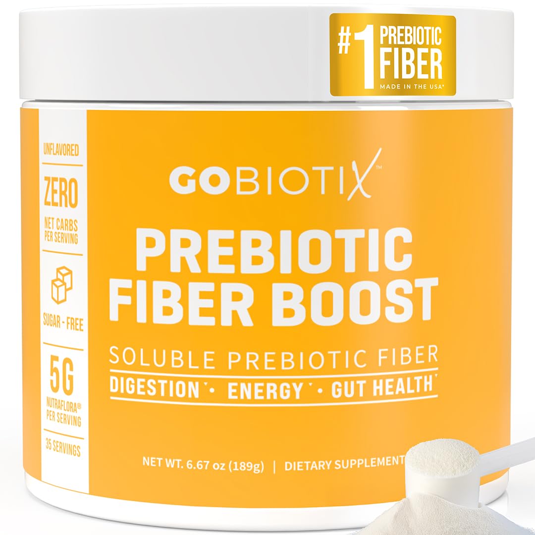 GOBIOTIX Fiber Supplement - Prebiotic Soluble Fiber Powder, Supports Gut Health and Digestive Regularity - Gummies Alternative - Gluten & Sugar Free, Keto, Vegan - 1 Scoop Daily, 35 Servings (1 Pack)