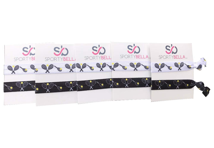 Infinity Collection Infinity Collection Tennis Hair Hair Ties, Tennis Hair Accessories, No Crease Tennis Hair Elastics Set, for Girl Tennis Players