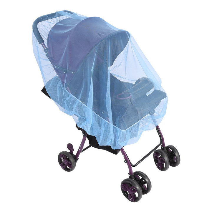 Baby Pushchair Net, Portable Soft Net Safe Mesh Buggy Cover, Fits Most Universal Size Strollers (Blue)