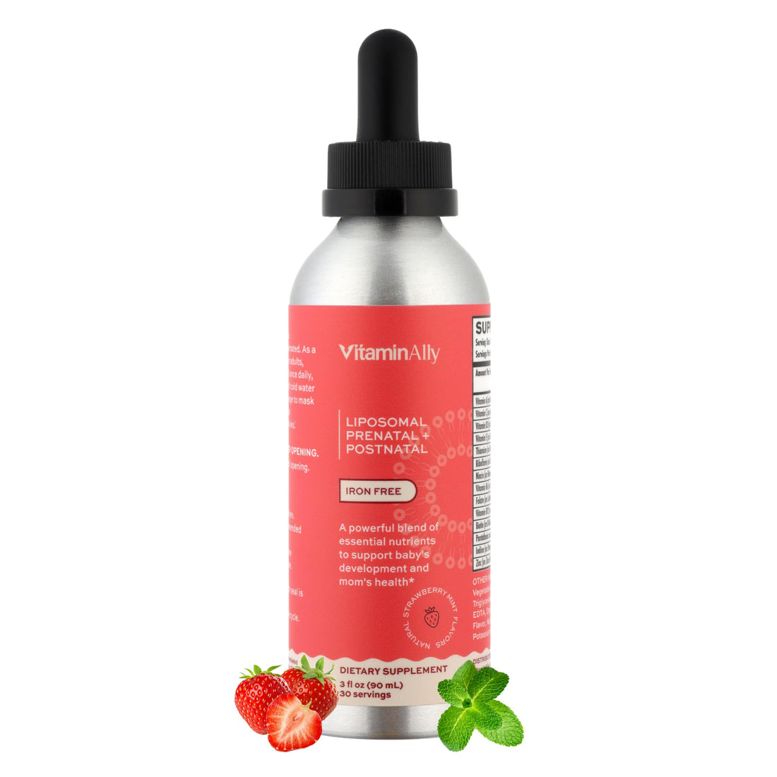 Vitaminally Liposomal Liquid prenatal+ Postnatal - Iron Free | Sugar Free | Non-GMO | Gluten Free| Supports Baby Development and Moms Health Throughout The Pregnancy and Nursing