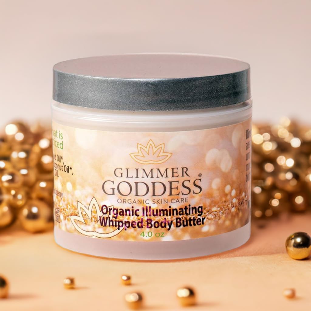 Organic Bronze Shimmer Whipped Body Butter Sexy Shimmer Gives Skin a Natural Radiance (Perfect) by Glimmer Goddess
