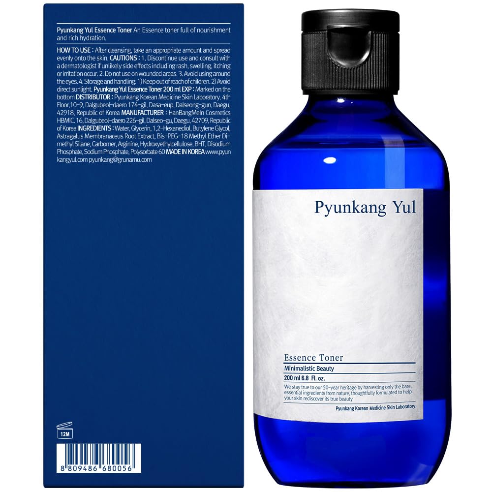 Pyunkang Yul [PKY] Essence Toner for Deep Hydration, Highly Concentrated Essence Facial Toner, Minimal Ingredients, Zero-Irritation, Korean Skincare (6.8 Fl. Oz, 200ml)