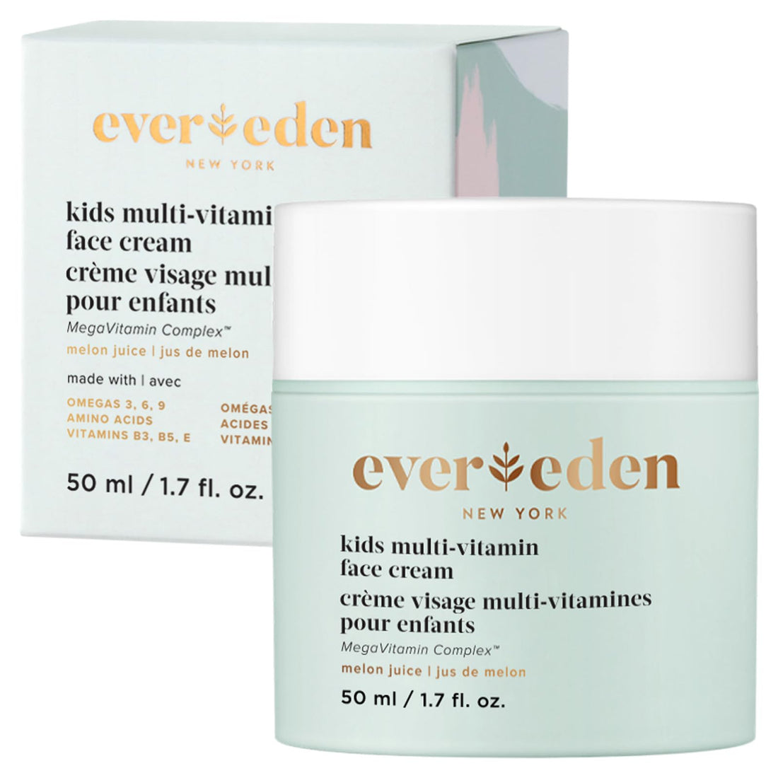 Evereden Kids Face Cream: Melon Juice, 1.7 oz. | Kids Face Lotion | Clean and Non-Toxic Kids Face Moisturizer | Multi-Vitamin Skin Care for Kids