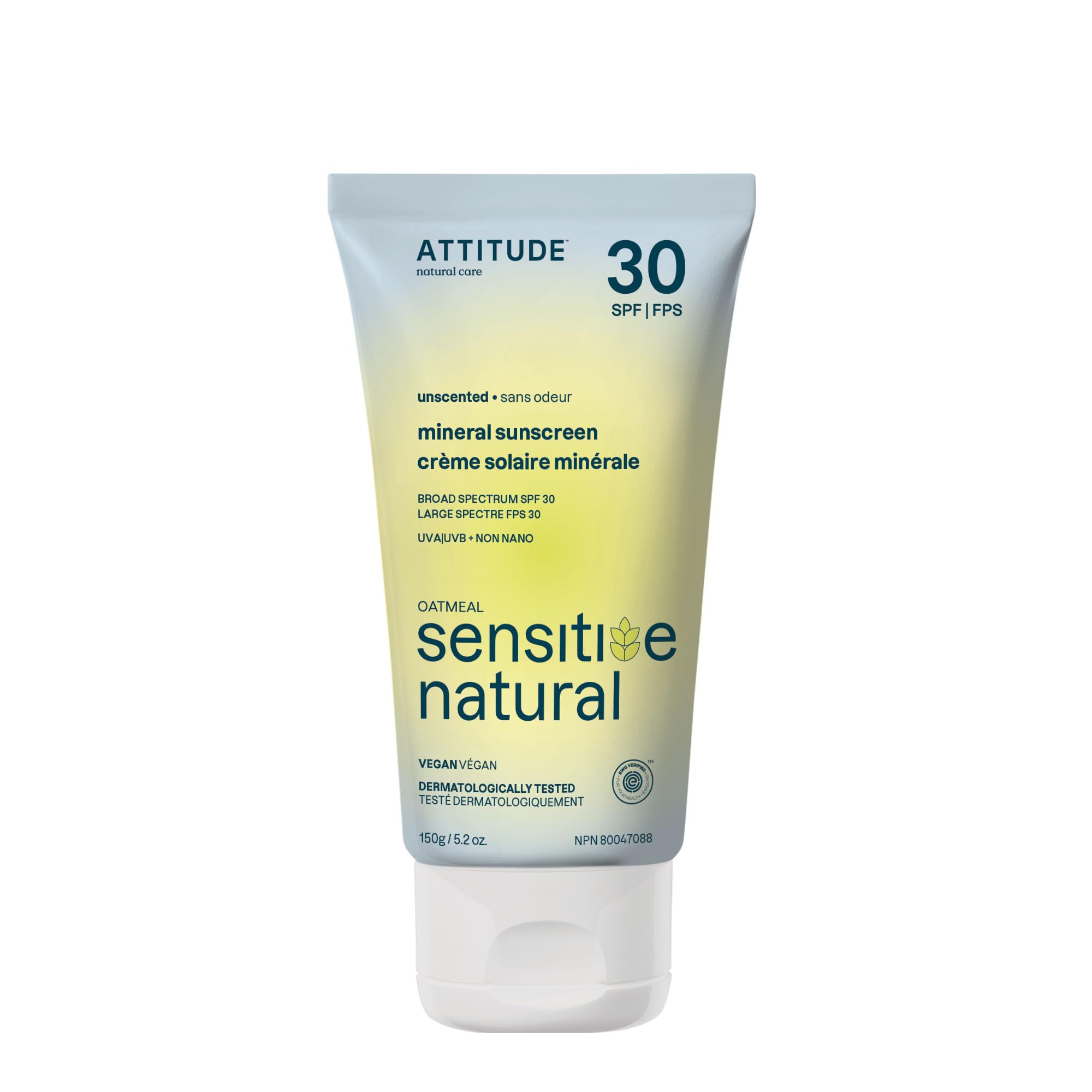 Attitude Sensitive Skin Care 100% Mineral Sunscreen, 5 Oz