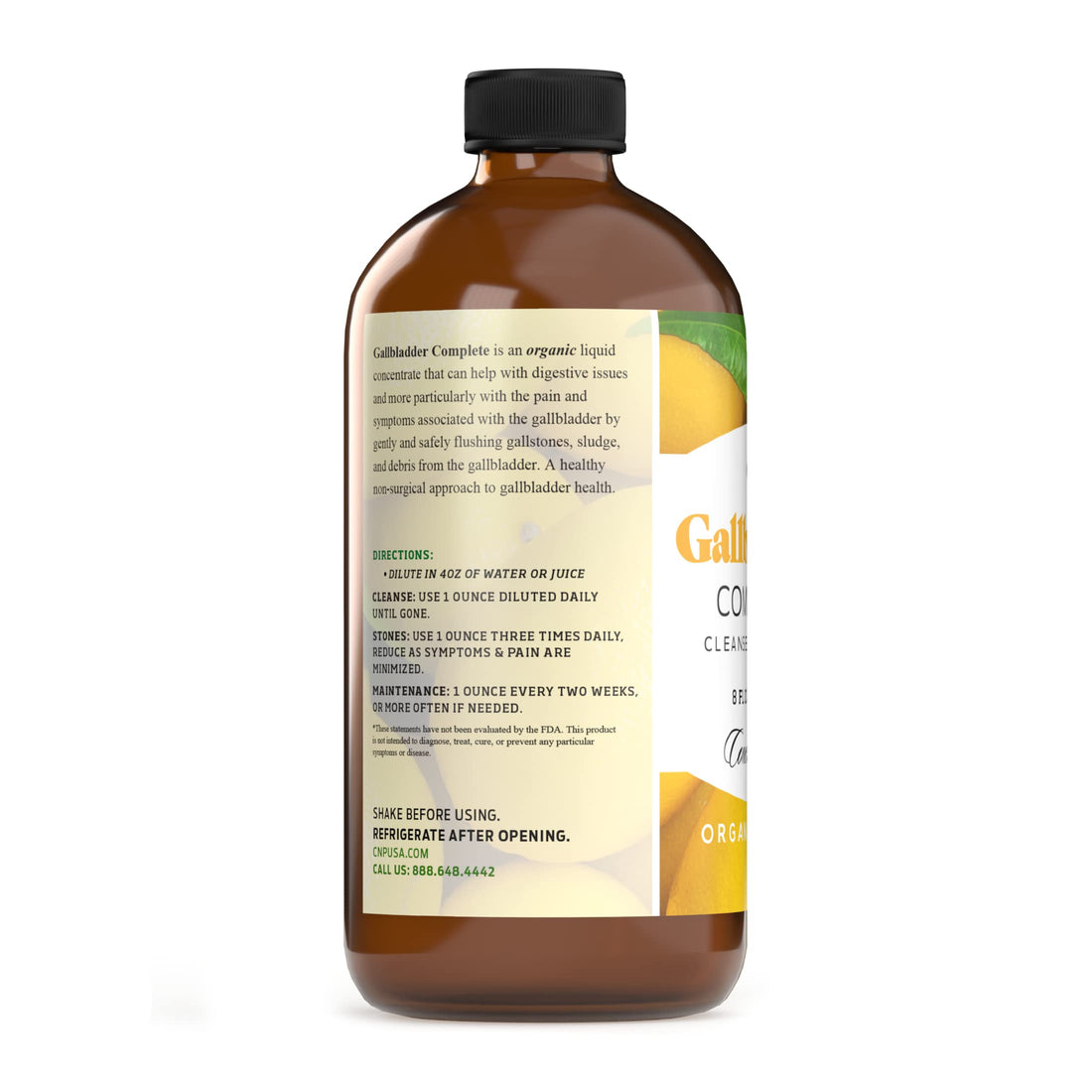 Gallbladder Complete 8oz Organic Liquid Concentrate - Digestive Vinegar Bitters Supplement