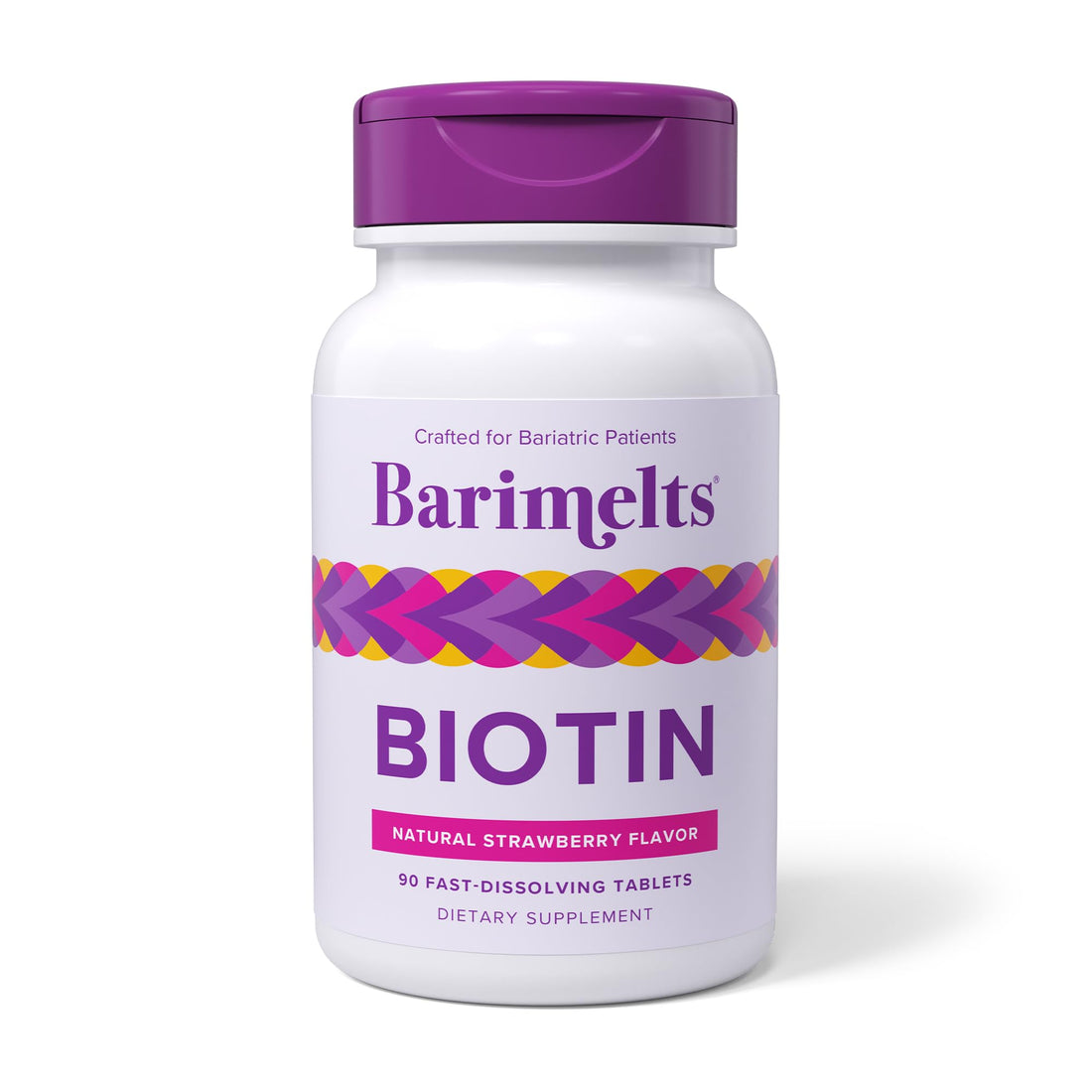 BariMelts Biotin 5000mcg - 90 Fast-Dissolving Tablets (3-Month Supply) - Sugar-Free Bariatric Vitamins for Women, Natural Strawberry Flavor