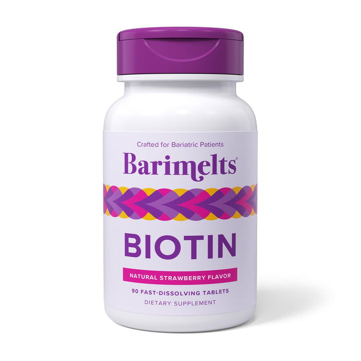 BariMelts Biotin 5000mcg - 90 Fast-Dissolving Tablets (3-Month Supply) - Sugar-Free Bariatric Vitamins for Women, Natural Strawberry Flavor