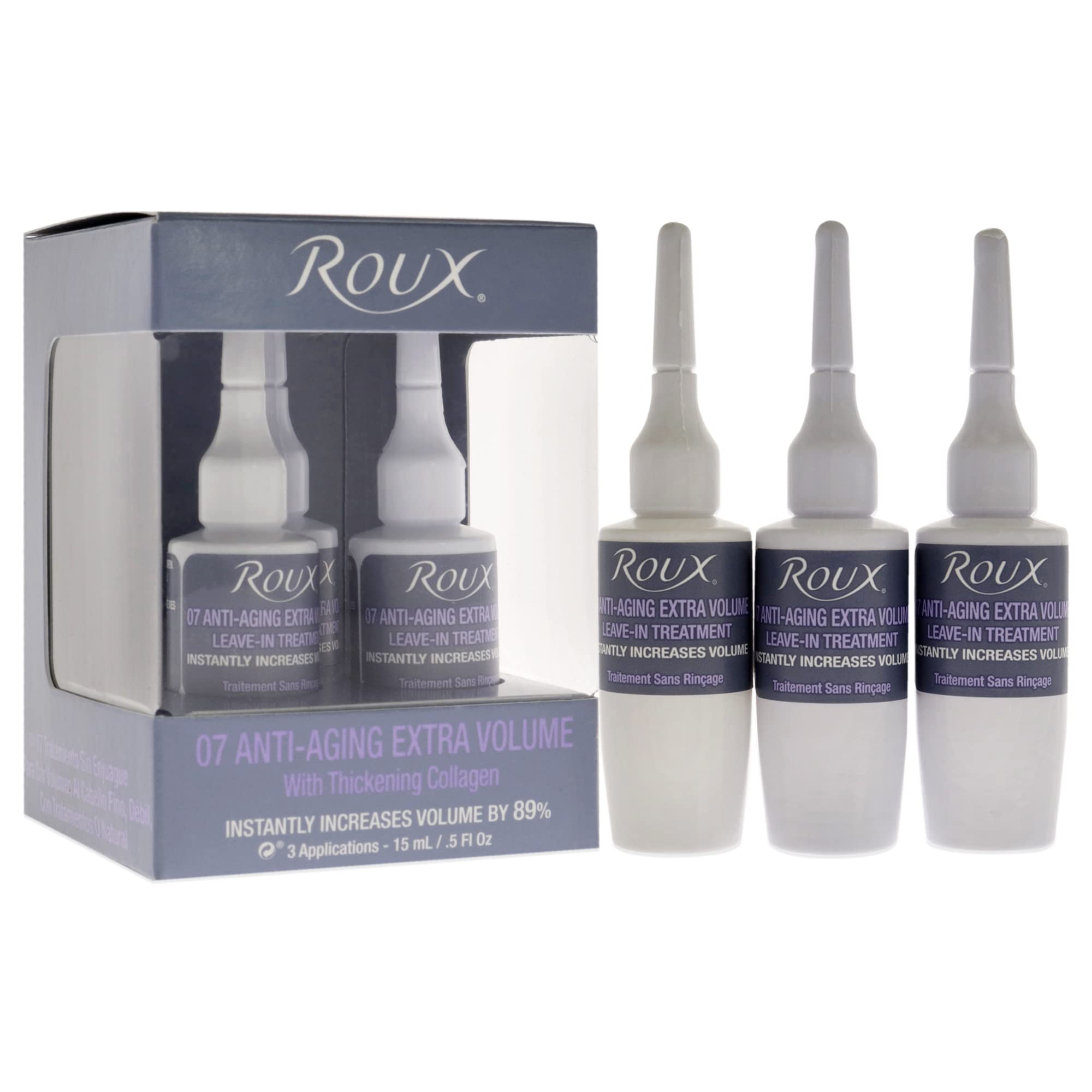 Roux Leave In Treatment #07 Anti Aging Extra Volume - By 89% / 3pk x 0.5 oz