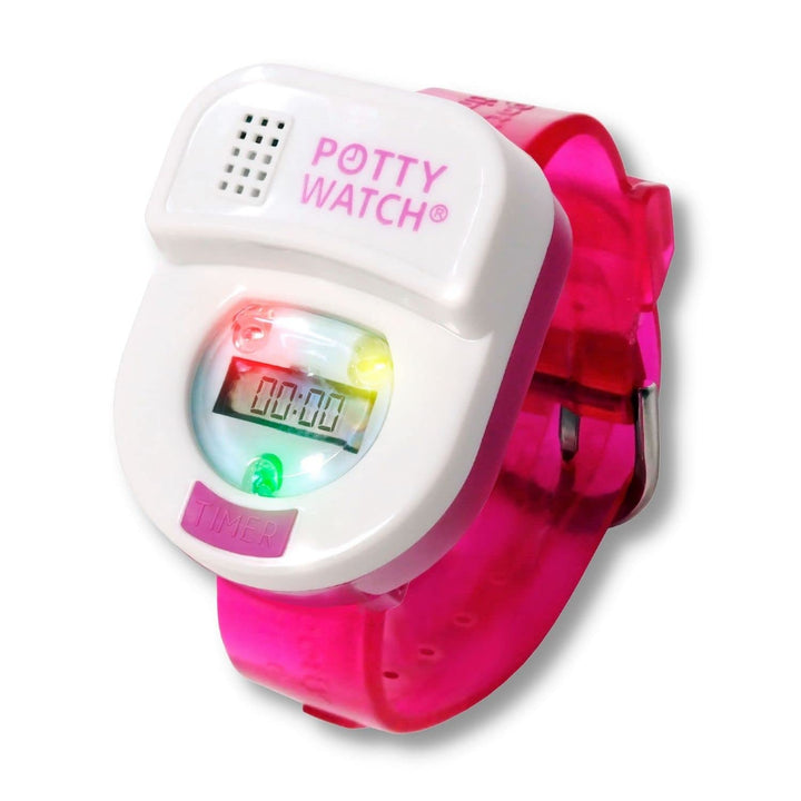 Potty Watch for Kids Potty Training - Potty Training Watch with 3 Fun Flashing Lights and Music - Water-Resistant Watch - Potty Watch Remind Kids Every 30, 60 or 90 Minutes - Pink