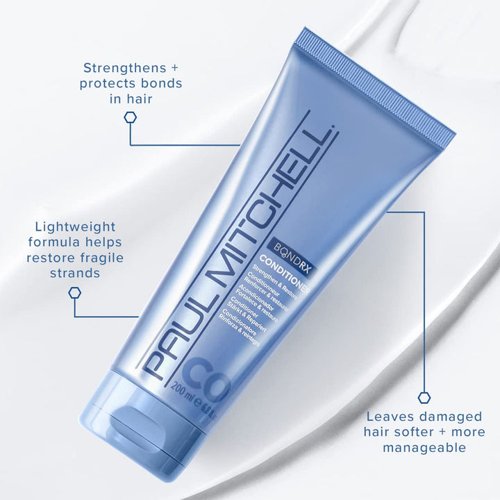 Paul Mitchell Bond Rx Conditioner, Strengthens + Restores, For Chemically Treated + Damaged Hair, 6.8 oz