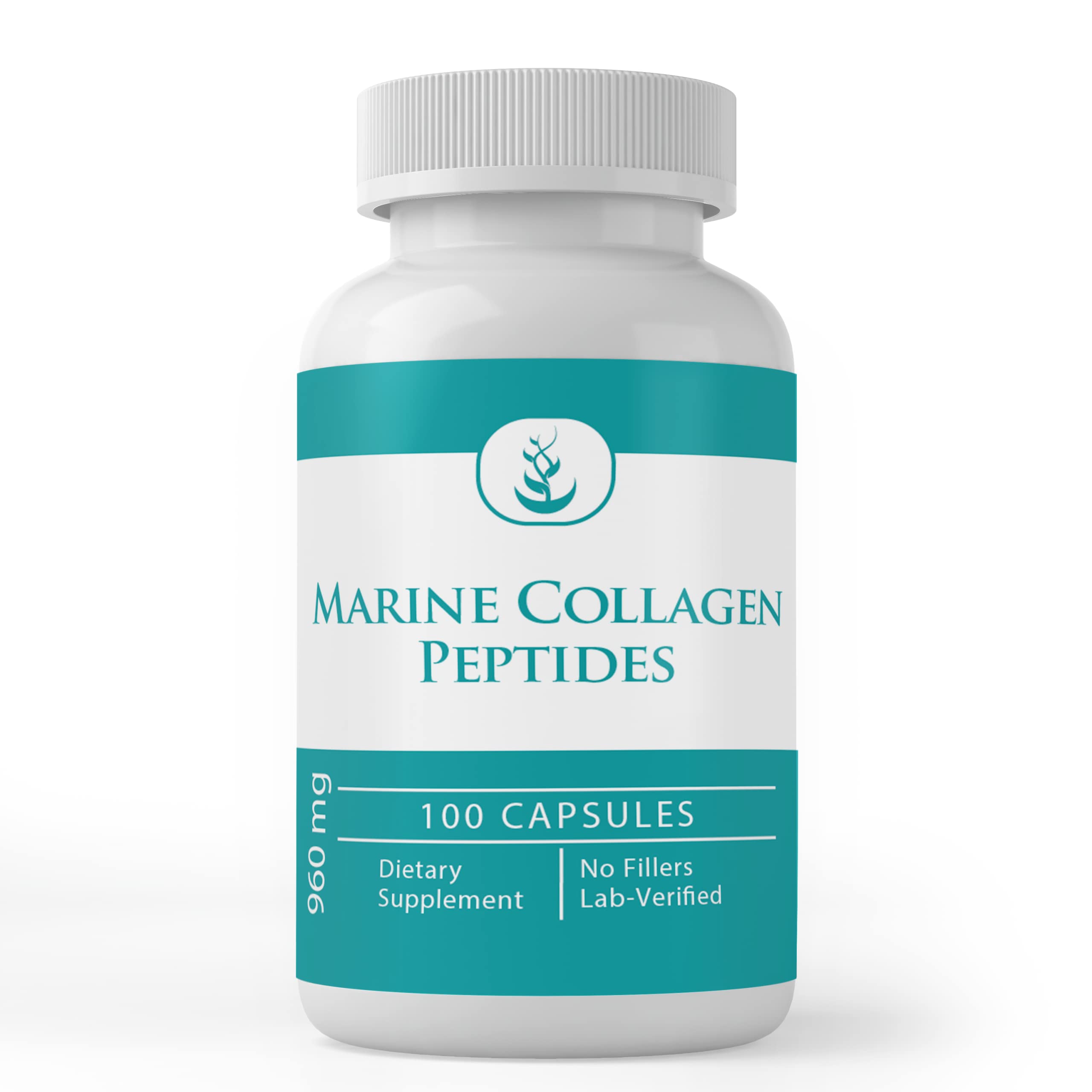 PURE ORIGINAL INGREDIENTS Marine Collagen Peptides, (100 Capsules) Always Pure, No Additives or Fillers, Lab Verified