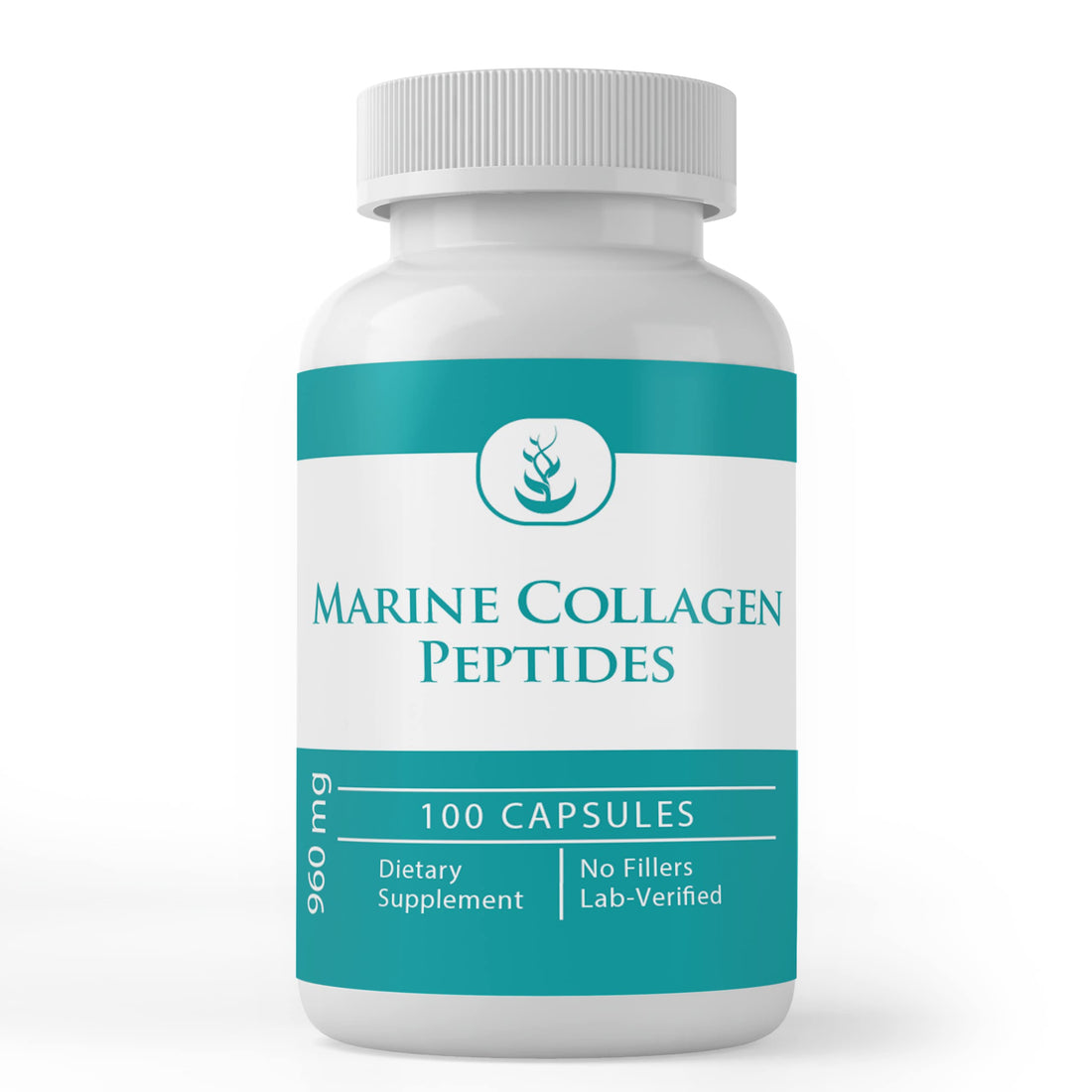 PURE ORIGINAL INGREDIENTS Marine Collagen Peptides, (100 Capsules) Always Pure, No Additives or Fillers, Lab Verified