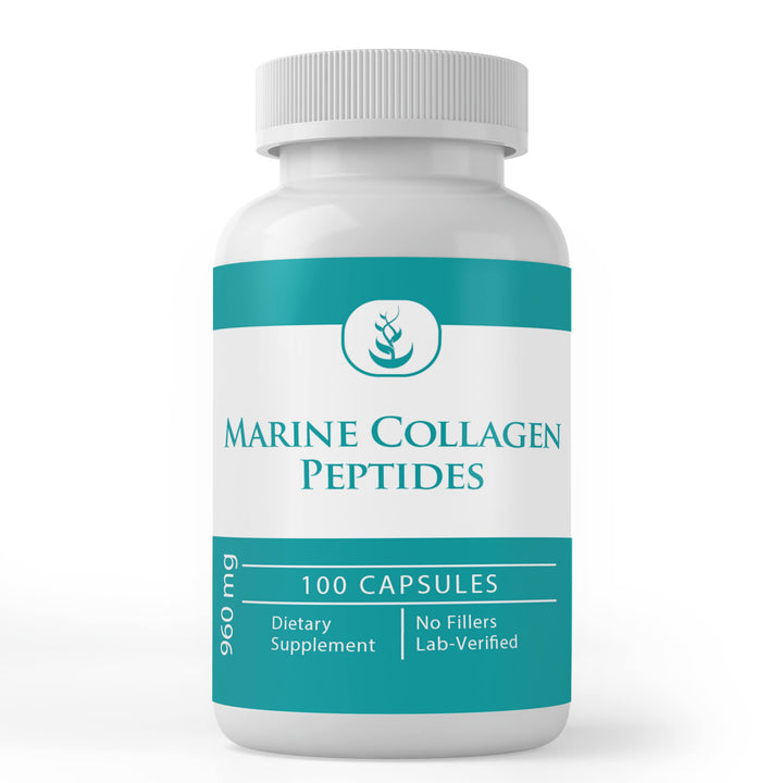 PURE ORIGINAL INGREDIENTS Marine Collagen Peptides, (100 Capsules) Always Pure, No Additives or Fillers, Lab Verified