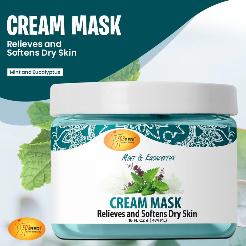 Spa Redi Pedi Cream Mask (Mint & Eucalyptus, 16 oz)