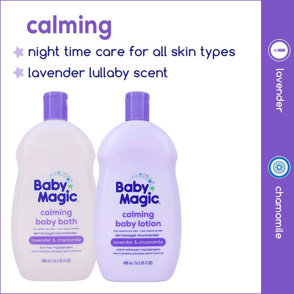 Baby Magic Calming Baby Bath 16.5 Ounce Lavender And Chamomile (488ml) (2 Pack)