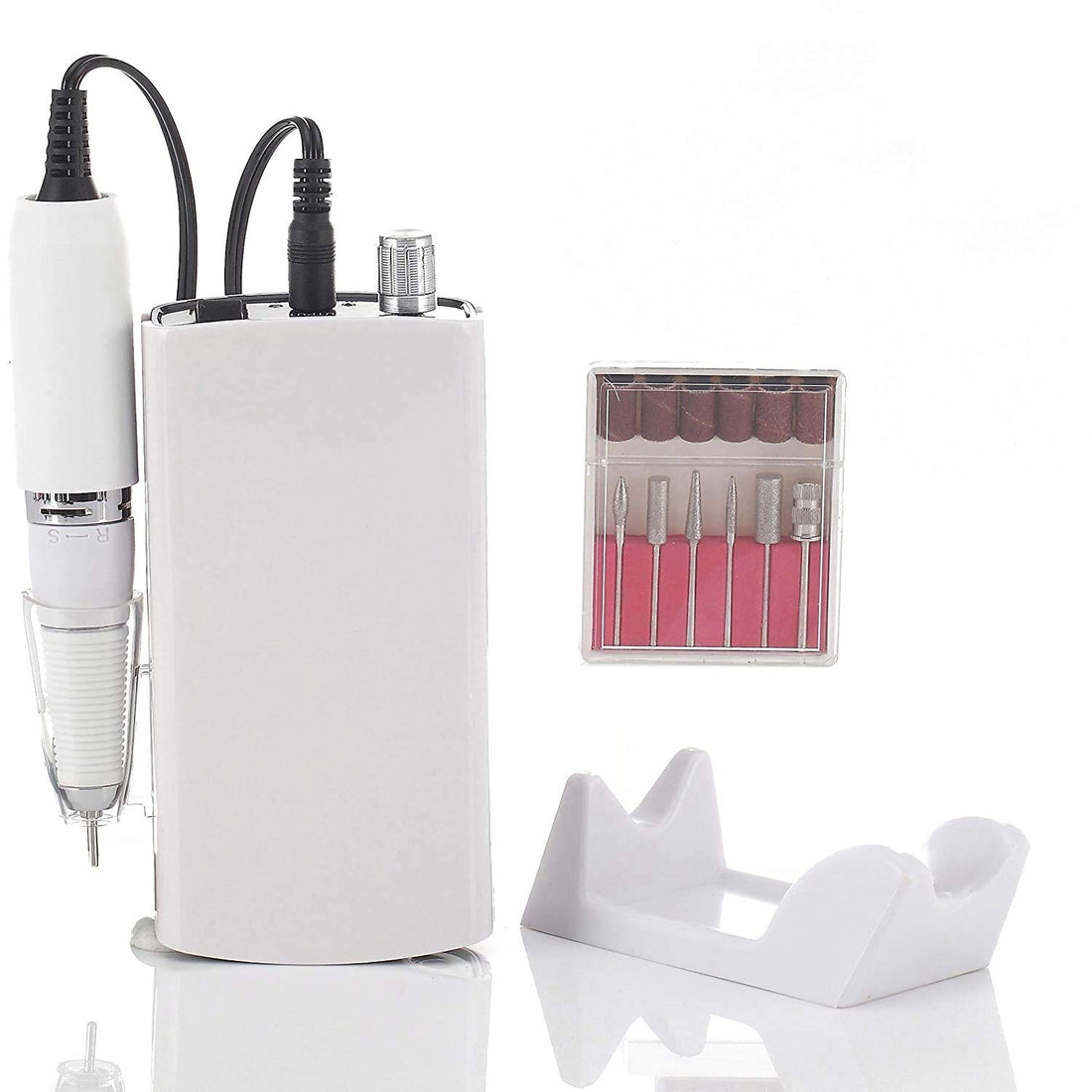 White: Miss Sweet Nail Drill Machine Electric Nail File Acrylic Gel Nail Grinder Tool RPM30000 (White)