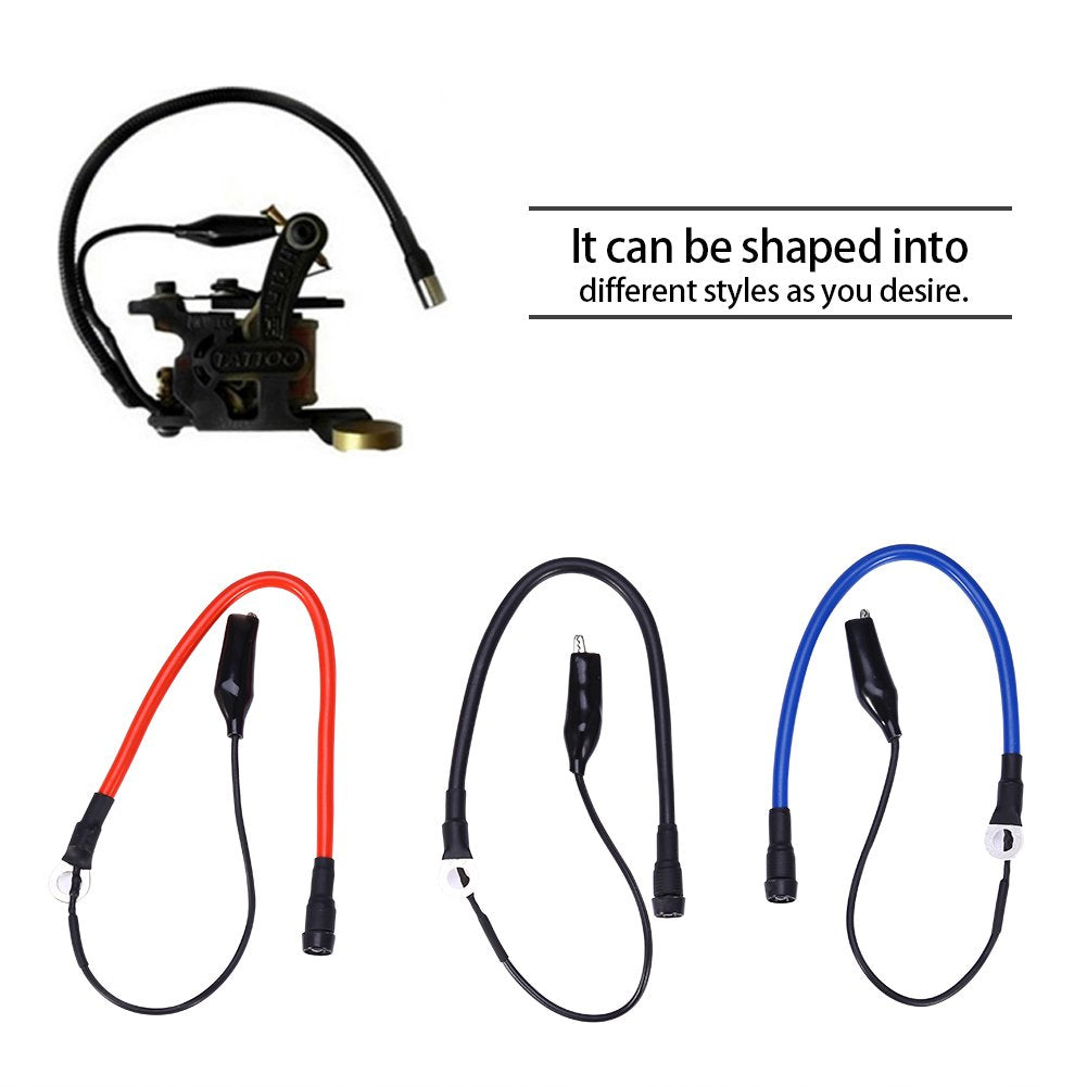 Flexible Tattoo Lighting, Rotekt 3pcs Adjustable Tattoo LED Lamp Light for Machine Gun Mounted Connectable Tattoo Machine Supplies Body Art Accessories