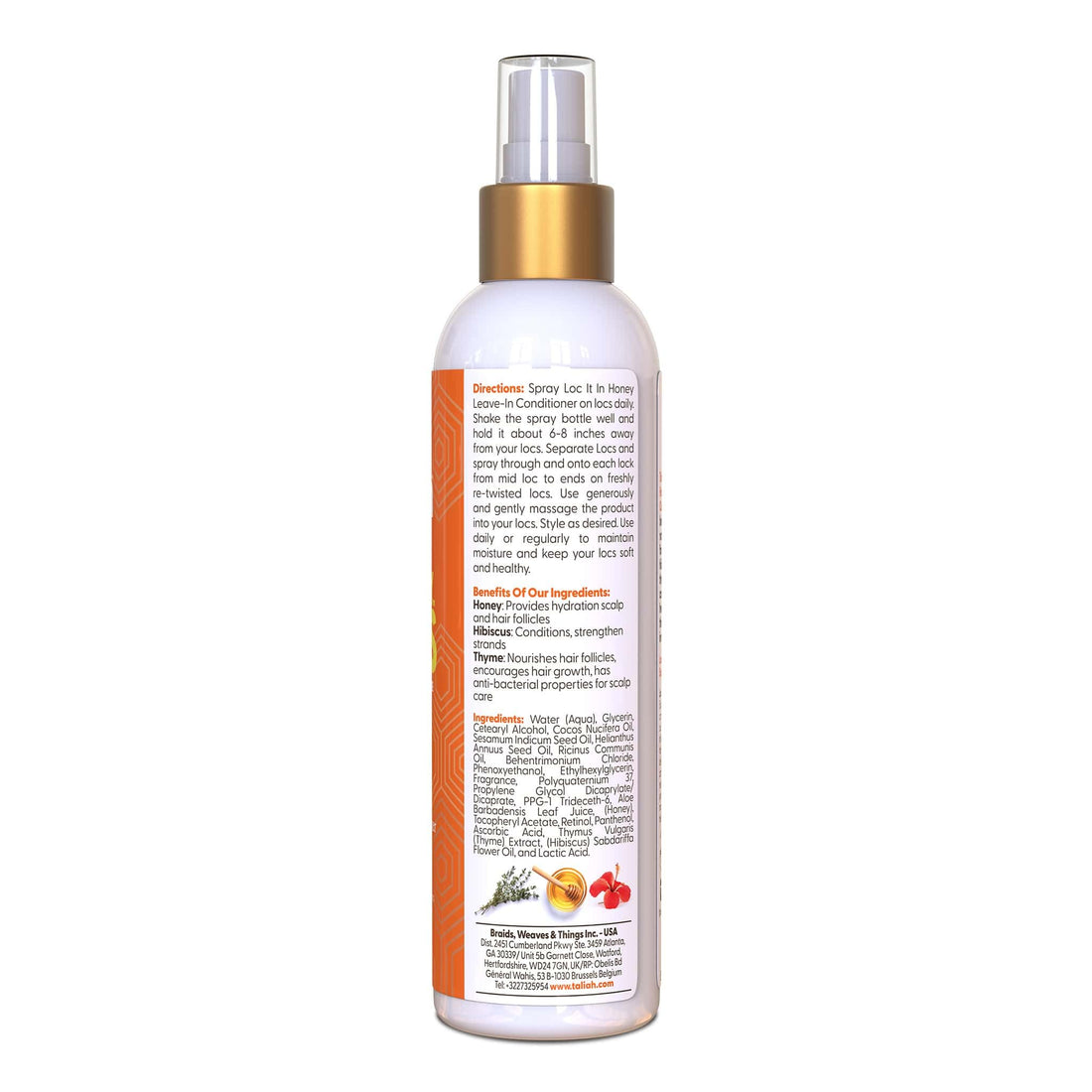 Taliah Waajid Love My Locs Honey Hibiscus Leave-In Conditioner, 8oz - Healthy Radiant Locs