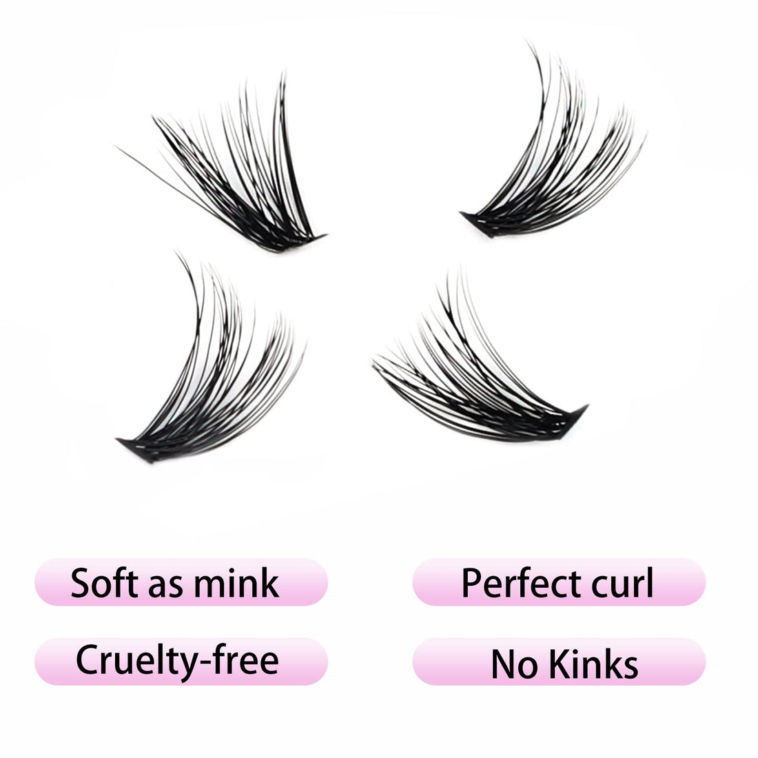 Cluster Lashes 240pcs 40D DIY Eyelash Extension D Curl Long Individual Lashes Mixed Tray Faux Mink Lash Clusters Extensions 0.07 0.10 Black (40D-0.07D-9-16mm)