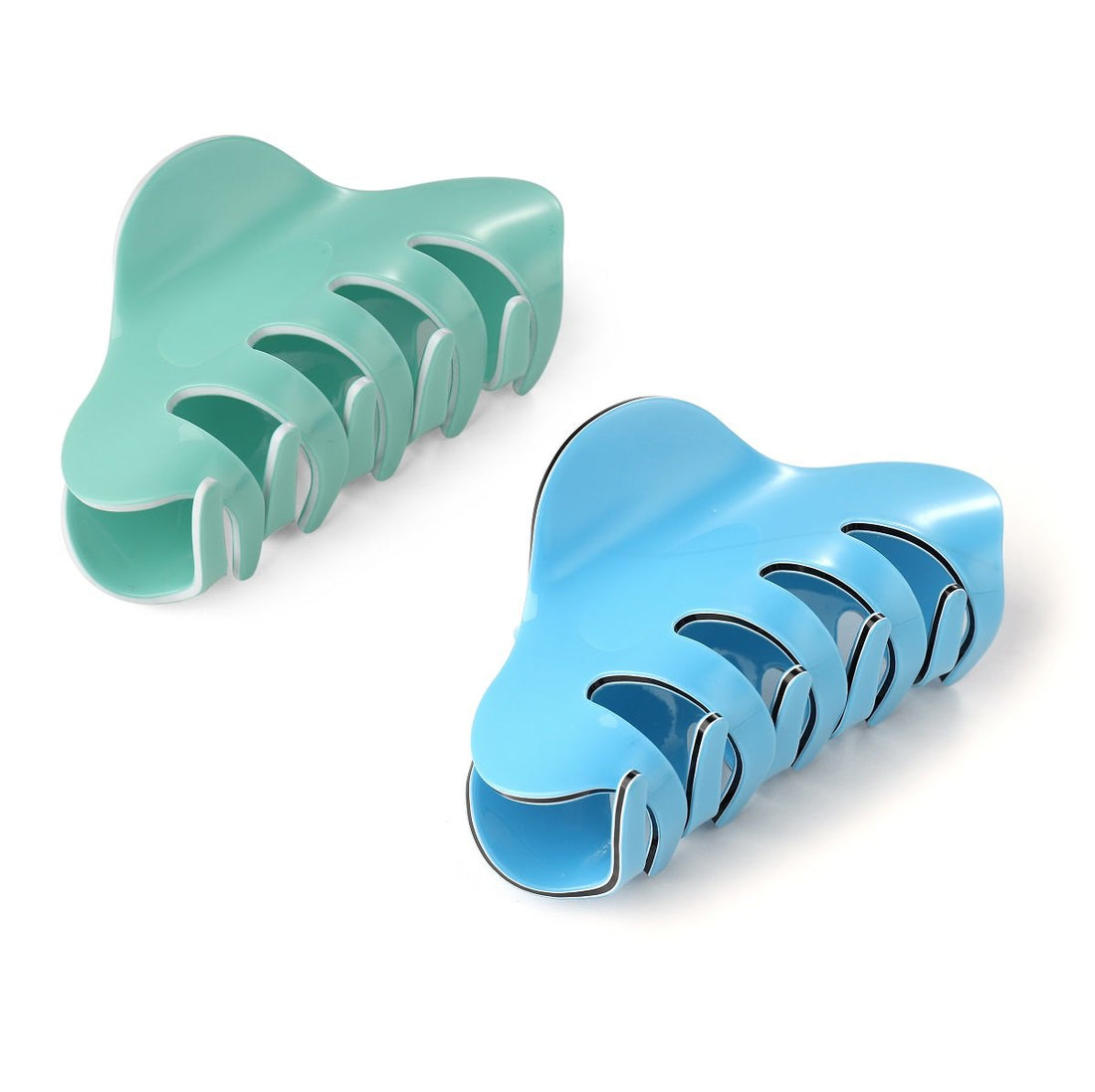 Blue+Green: Liasun 3.3 Jelly Color Hair Claw Clip-Acrylic Strong Holding Power Hair Clips Hairgrip For Women And Girls Hair Barrettes For Medium Or Long Hair (Blue+Green)