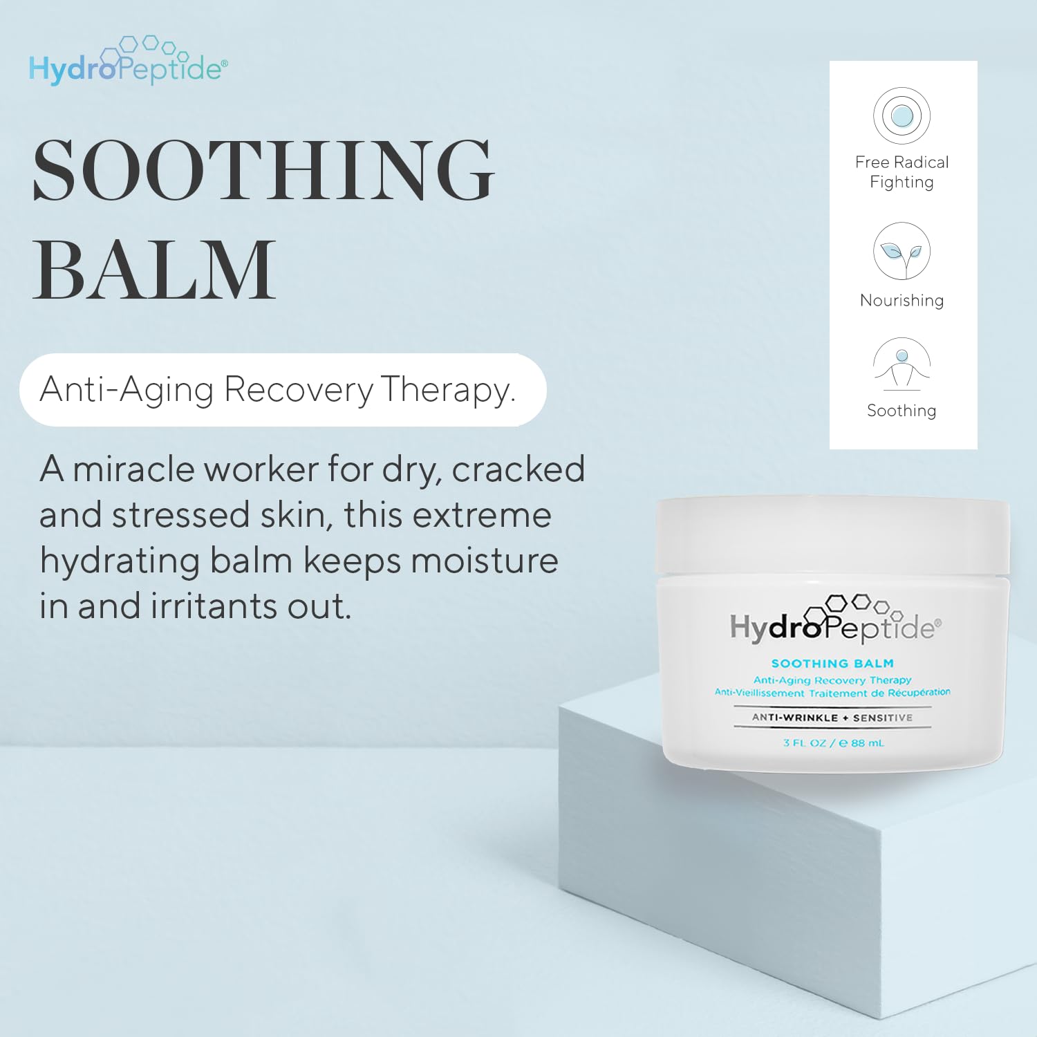 HydroPeptide Anti-Aging Recovery Therapy Soothing Balm, 3 fl. oz.