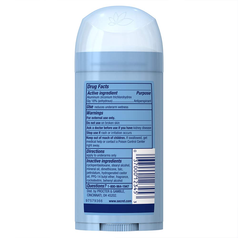Secret Invisible Solid A/P Deodorant Unscented 2.6 Oz. (Pack Of 2)