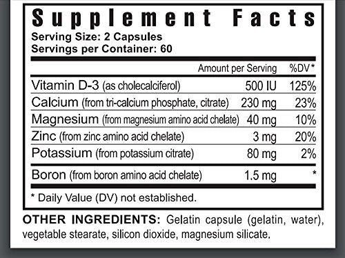 Youngevity Ultimate Cal - Calcium Magnesium Bone Health Supplement with D-3, Zinc, Potassium, Boron - Highly Absorbable - Immune and Joint & Ligament Support - 120 Capsules (4 Pack)
