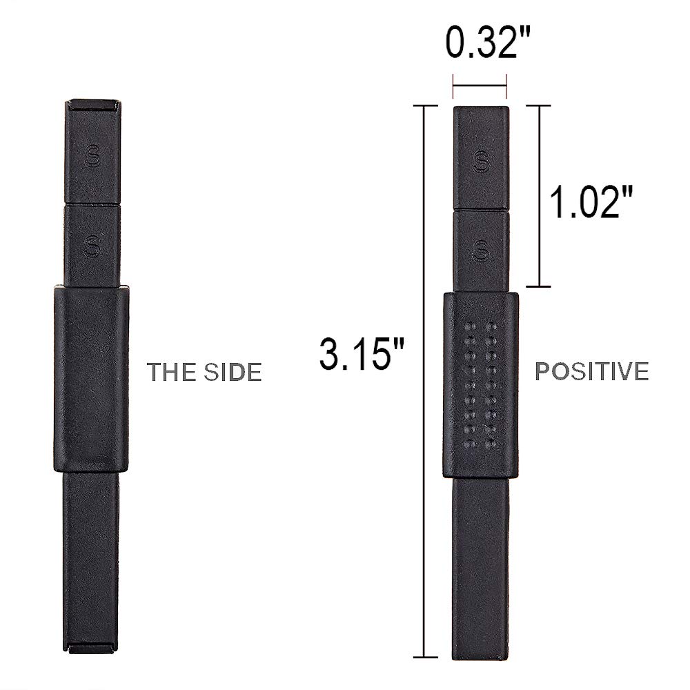 SILPECWEE 6Pcs Nail Art Magnetic Pen Set 3D Cat Eye Design Dual-Ended Magnet Wand Gel Nail Polish Magic Manicure DIY&Salon Tools