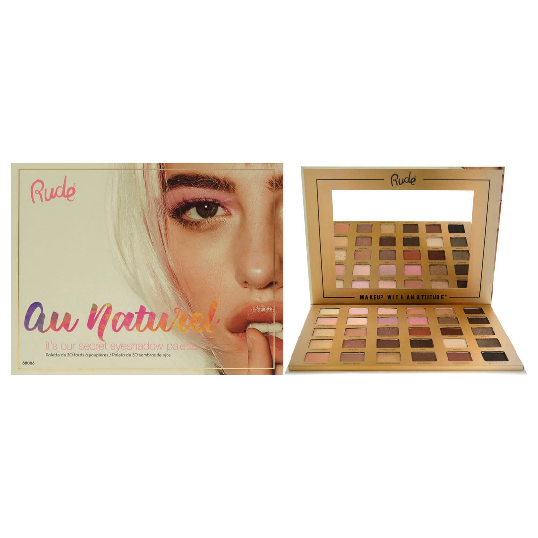 Rude Cosmetics Au Naturel - 30 Eyeshadow Palette