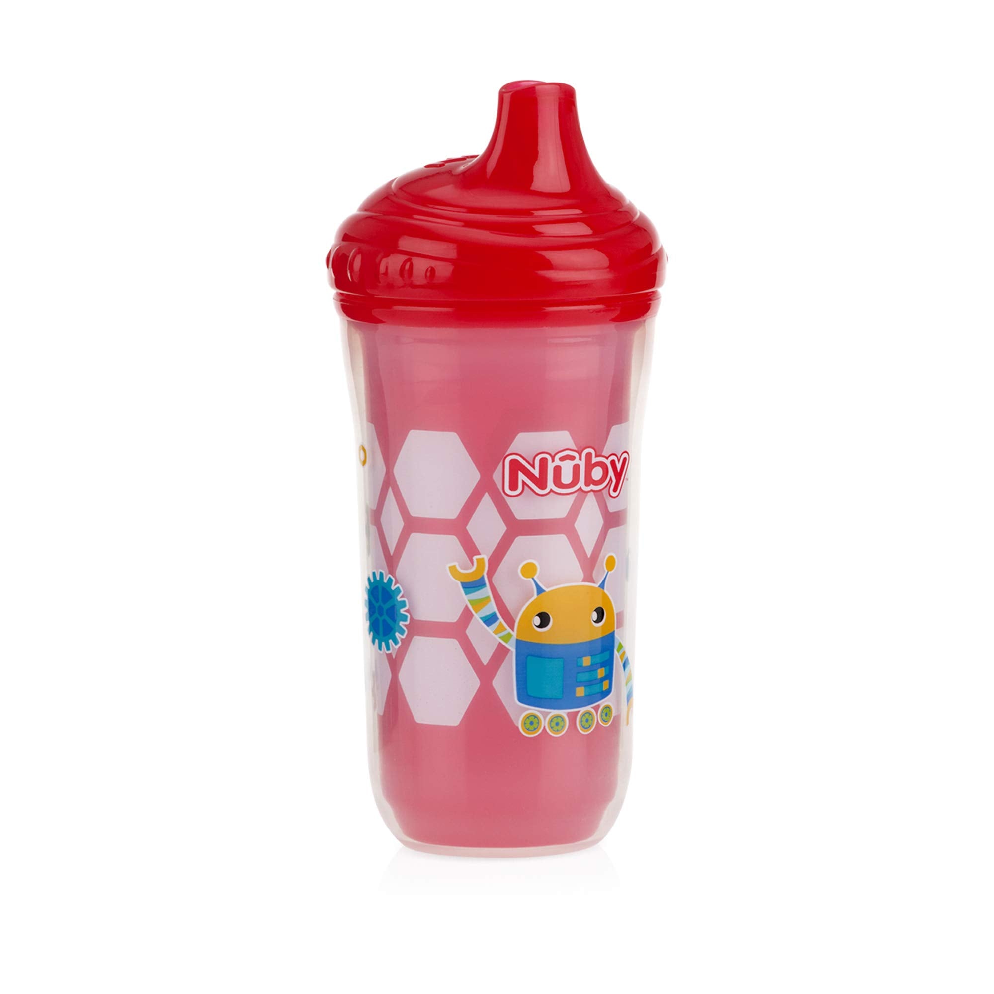 Nuby Insulated No Spill Easy Sip Cup with Vari-Flo Valve Hard Spout, Boy, 9 Oz, 3 Count