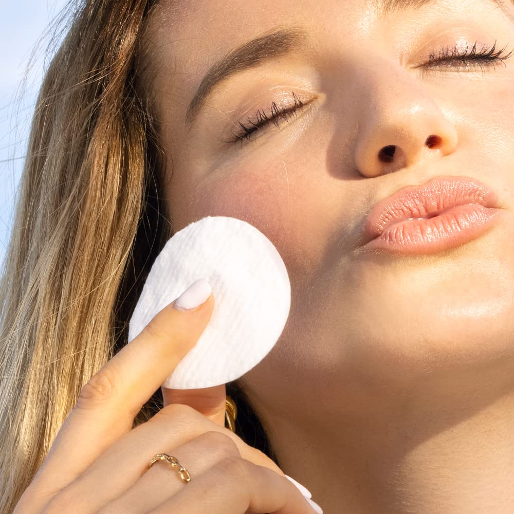 Cotton Rounds Organic by Sky Organics (100 ct.), Fragrance & Chlorine-Free Cotton Pads, 100% Biodegradable Ultra Absorbent Cotton Pads, Cruelty-Free Natural Make Up Removal & Personal Care