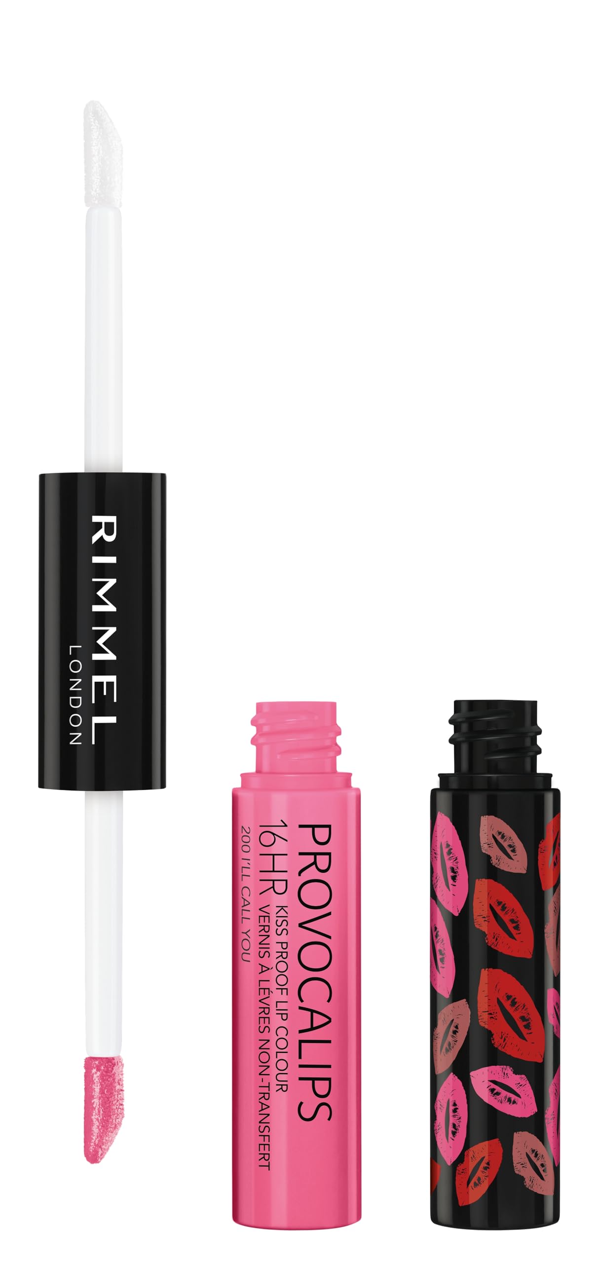 Rimmel London Provocalips 16hr Kiss-Proof Lip Color - Two-Step Liquid Lipstick to Lock in Color and Shine - 200 I'll Call You, .14 fl.oz.