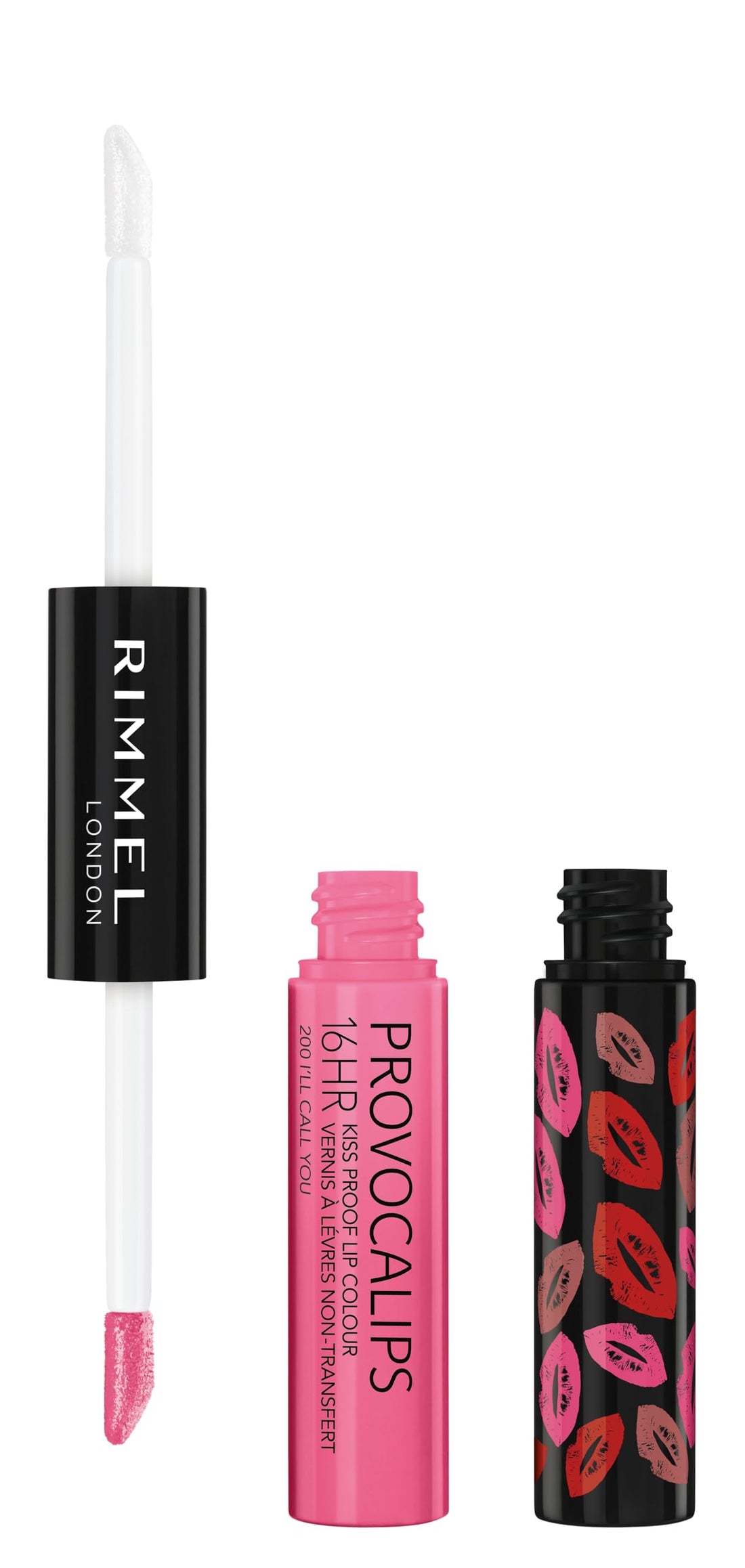 Rimmel London Provocalips 16hr Kiss-Proof Lip Color - Two-Step Liquid Lipstick to Lock in Color and Shine - 200 I'll Call You, .14 fl.oz.