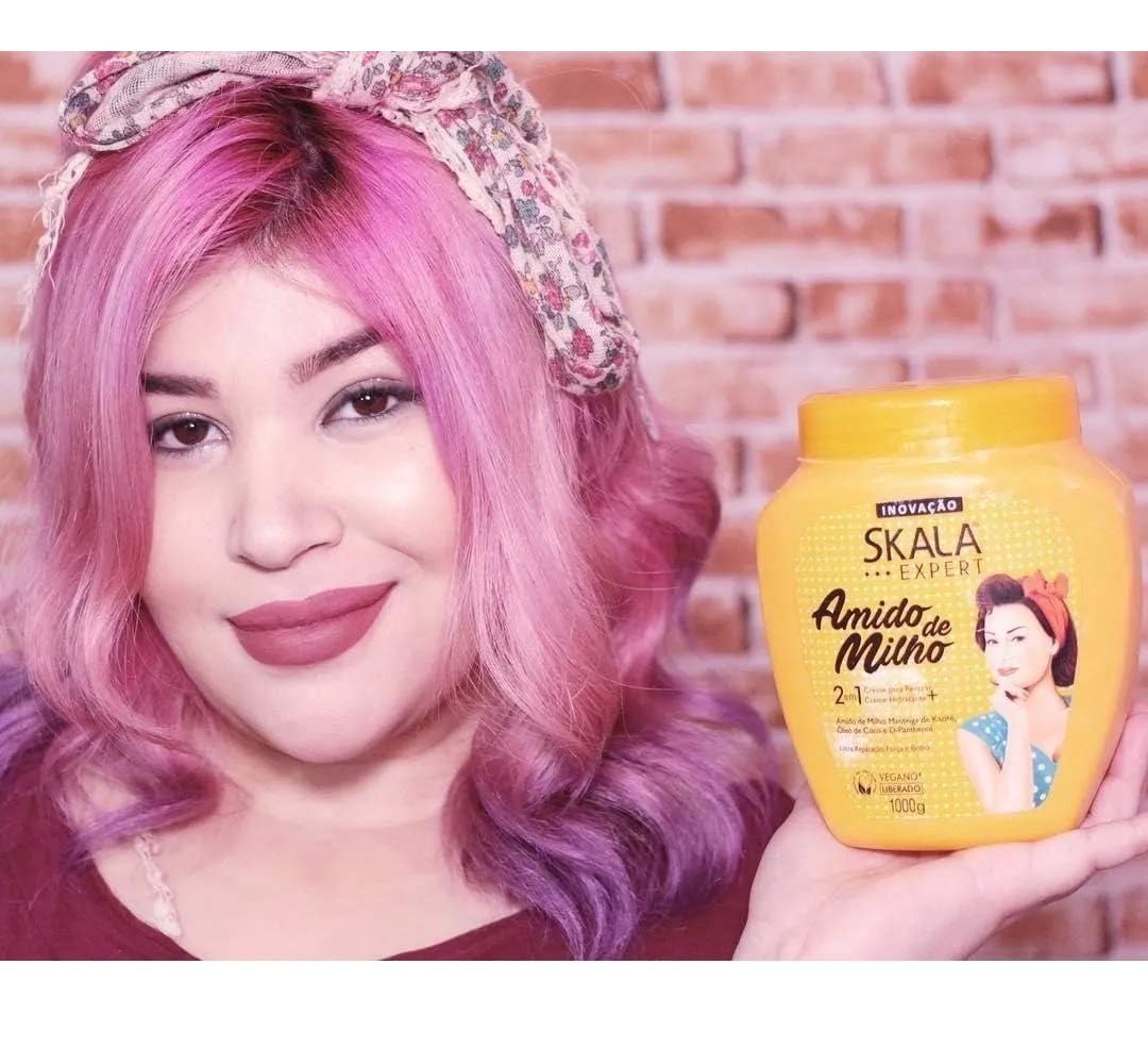 SKALA - Linha Expert - Creme de Tratamento 2 em 1 Amido de Milho 1 Kg - (Expert Collection - Corn Starch 2 in 1 Treatment Cream Net 33.81 Oz)