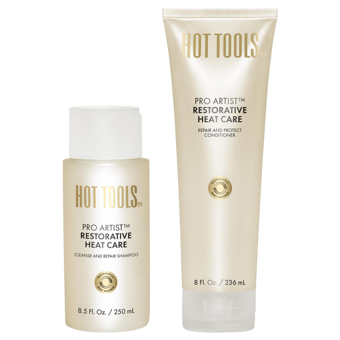 HOT TOOLS™ Pro Artist Heat Protection Shampoo and Conditioner Set | Cleanse, Repair and Strengthen Heat-Styled Hair