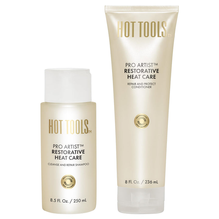 HOT TOOLS™ Pro Artist Heat Protection Shampoo and Conditioner Set | Cleanse, Repair and Strengthen Heat-Styled Hair