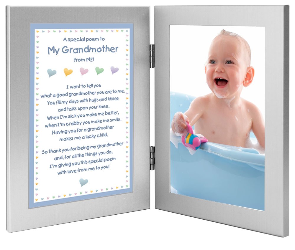 Gift for Grandmother for Her Birthday, Sweet Poem from Grandson, Add 4x6 Inch Photo