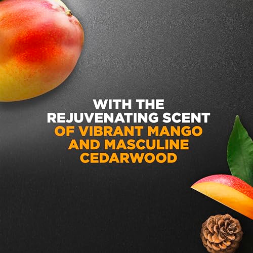 DOVE MEN + CARE Body and Face Wash Rejuvenating Mango + Cedarwood 3 Pack for Men, with 24-Hour Nourishing Micromoisture Technology, 30 oz