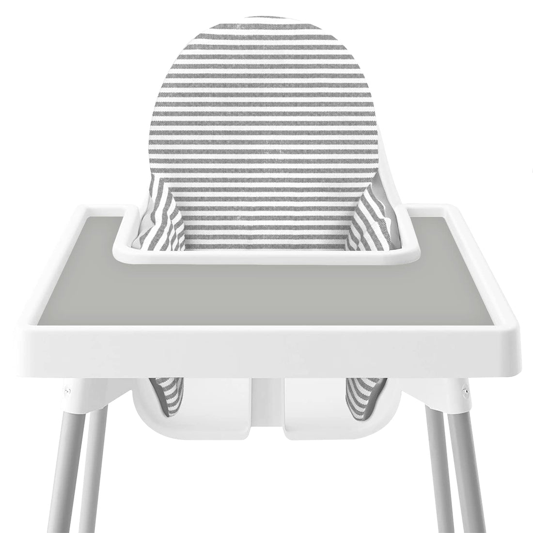 High Chair Placemat for IKEA Antilop Baby High Chair, Silicone Tray Finger Foods Placemat for Boys and Girls, Babies, Toddlers (Light Gray)