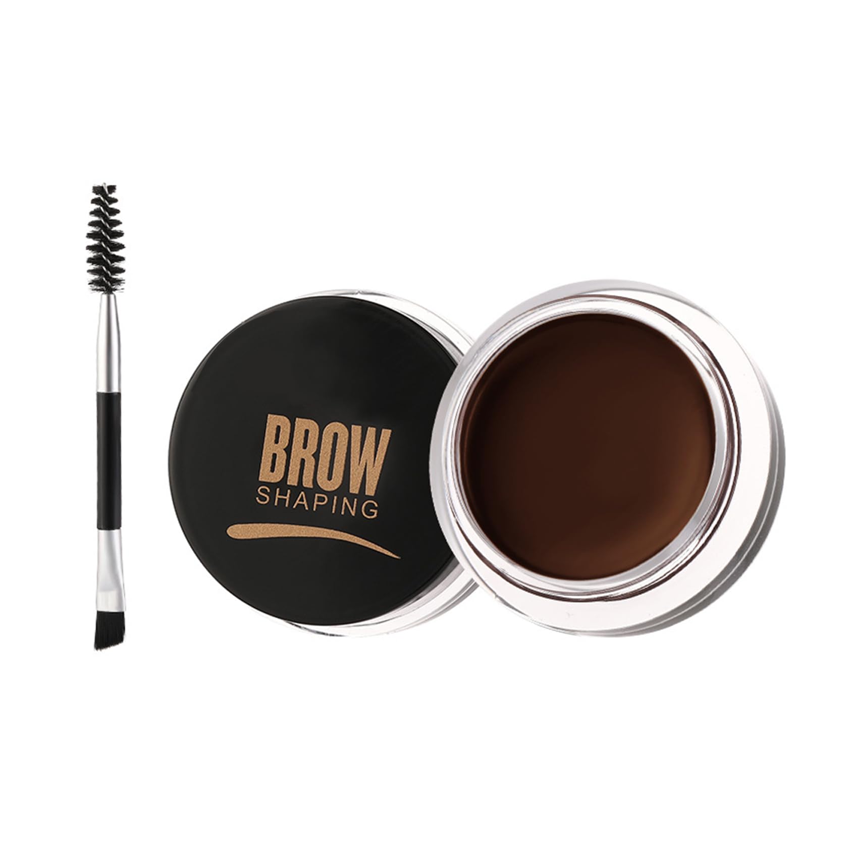 Eyebrow Pomade Brow Gel Pomade,Long Lasting Waterproof and Enhancers Eyebrow Soft Smooth,Eyebrow Makeup Gel with Eyebrow Brush for Girls and Women-Dark Brown