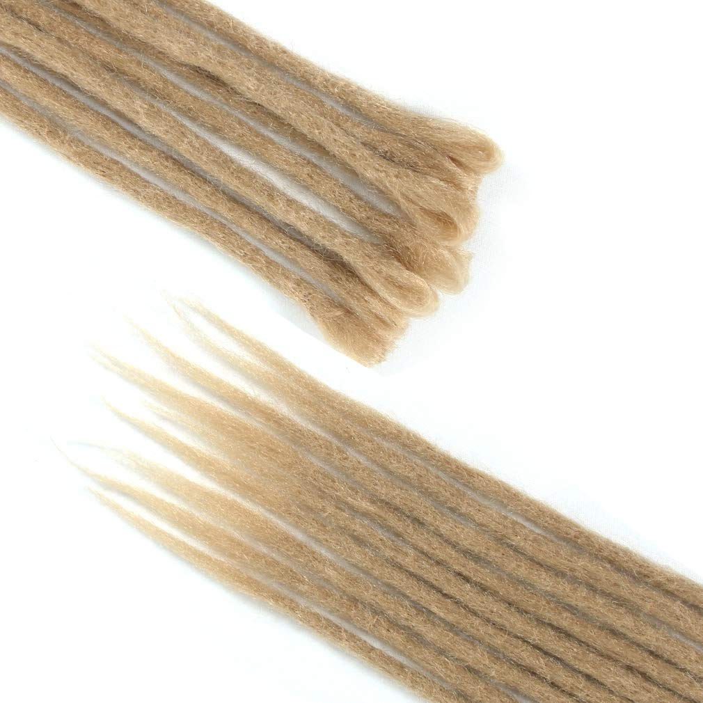 Sand-20'' : AOSOME 20 Inch Sand Color Dreadlock Extensions Crochet Locs Braids 20pcs All Handmade Synthetic Hair Extension