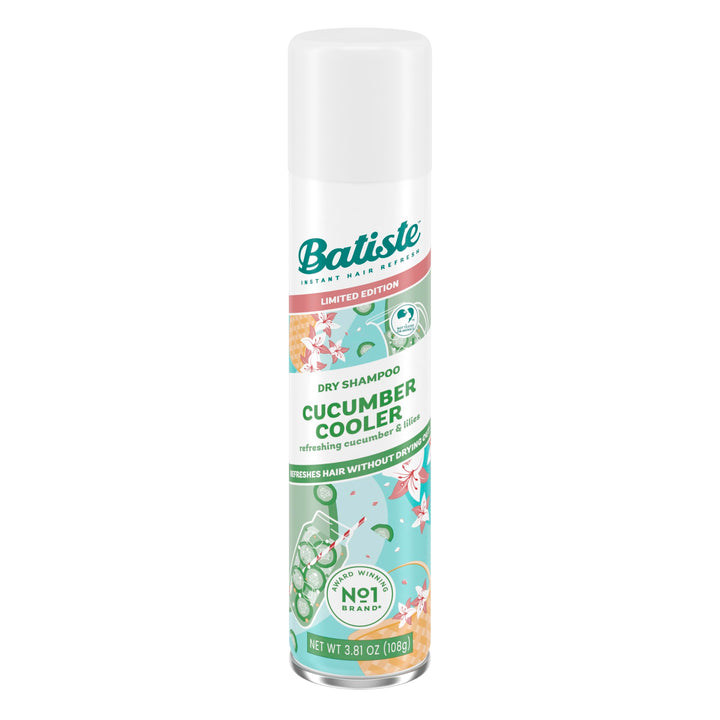 Batiste Dry Shampoo, Limited Edition Cucumber Cooler Scented, Refresh Hair & Absorb Oil Between Washes, 3.81 Oz.