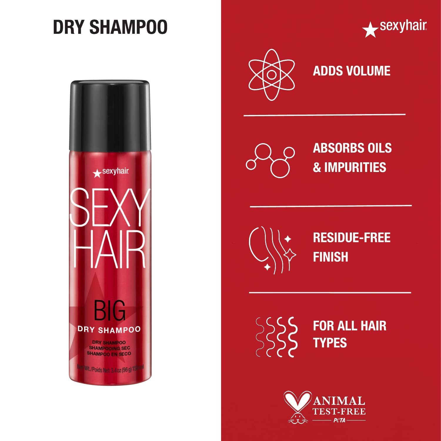 SexyHair Big Dry Shampoo, 3.4 oz.