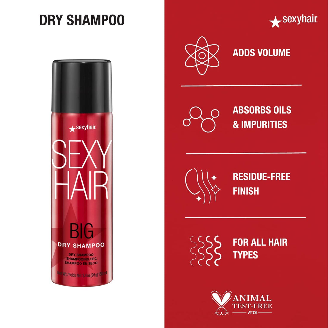 SexyHair Big Dry Shampoo, 3.4 oz.