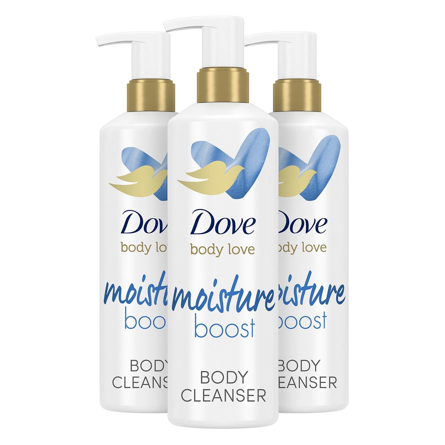 Dove Body Love Body Cleanser For Dry Skin Moisture Boost Body Wash with Hyaluronic Acid and Moringa Oil 17.5 fl oz