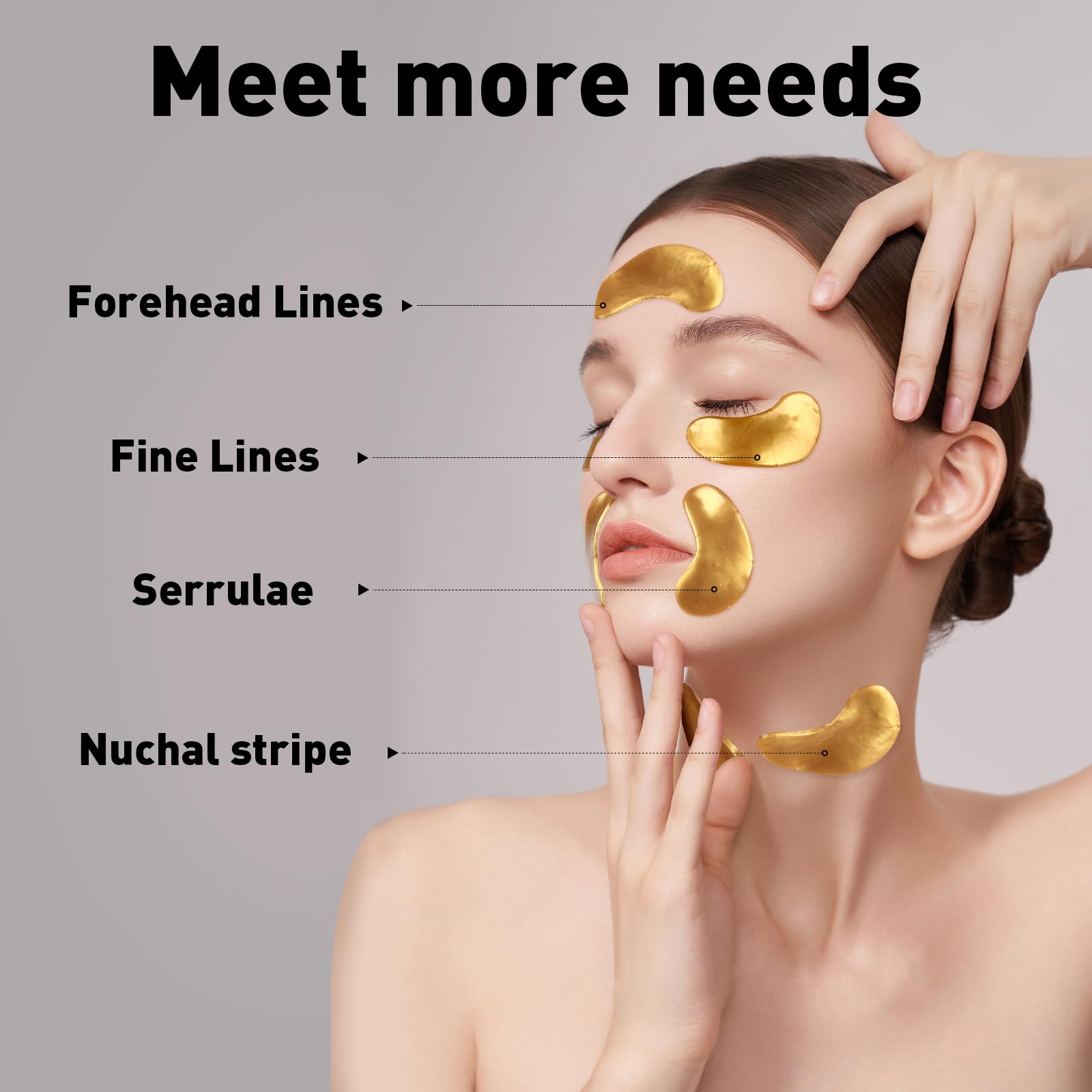 CHMI Under Eye Patches (50 Pairs) - 24K Gold Eye Patches for Puffy Eyes, Dark Circles, Eye Bags and Wrinkles, Collagen Skin Care Products, Beauty & Personal Care