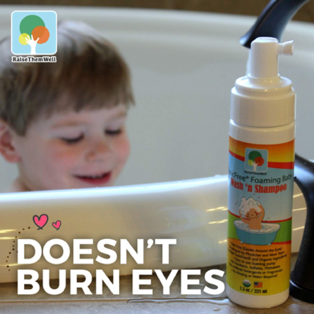 Raise Them Well ToxicFree® Foaming Baby Shampoo N' Body Wash | 7.5 fl oz