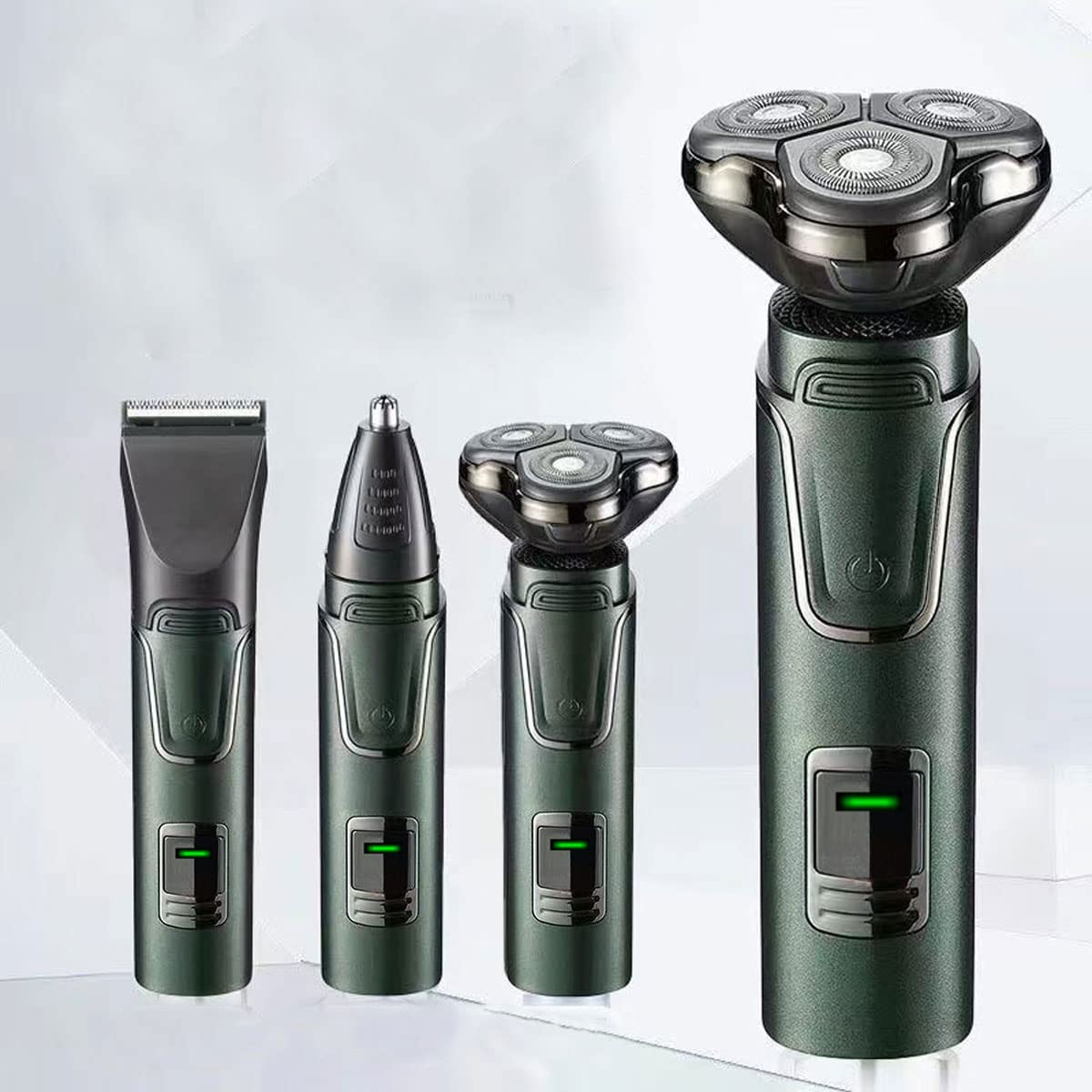 HPLRZXI Rechargeable Cordless 4D Electric Shaver, Mens Electric Shaver Wet Dry IPX7 Waterproof with Nose Trimmer Sideburns Trimmer.