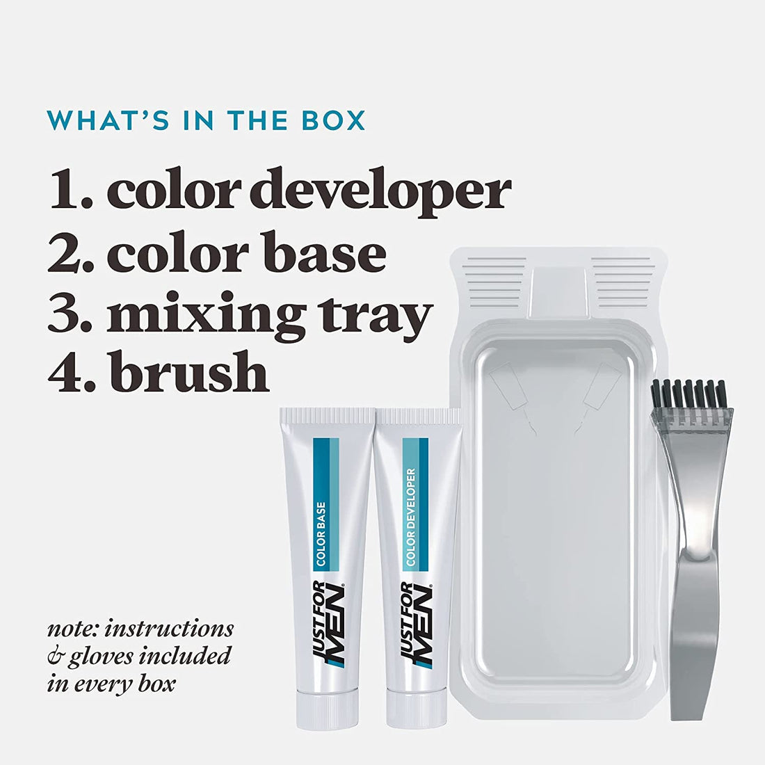 Just For Men Mustache & Beard, Beard Dye for Men with Brush Included, With Keratin Biotin Aloe and Coconut Oil for Healthy Facial Hair - Rich Dark Brown, M-47, Pack of 3 (Packaging May Vary)