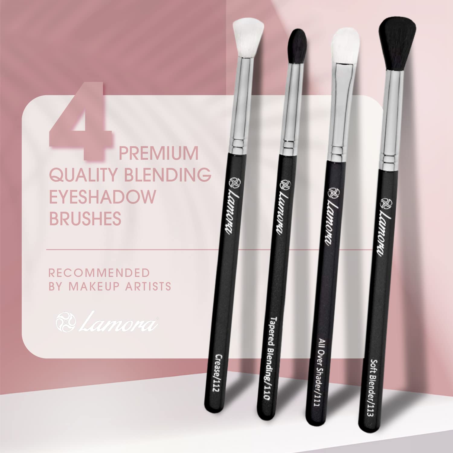 Real Technique's Pro Blending Brush Set, Smoky Eye Shadow Contour Kit, 4 Essential Shapes